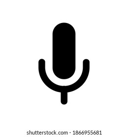 Microphone icon vector illustration logo template for many purpose. Isolated on white background.