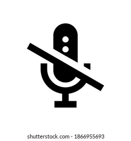 Microphone icon vector illustration logo template for many purpose. Isolated on white background.
