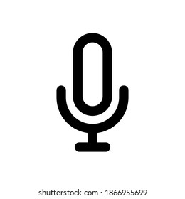 Mikrofon-Symbol Vektorgrafik-Logo-Vorlage für viele Zwecke. Einzeln auf weißem Hintergrund.