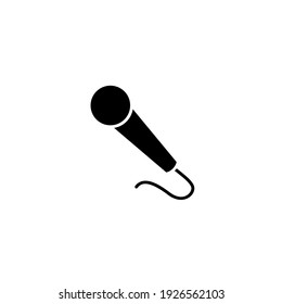 Microphone icon vector illustration logo template for many purpose. Isolated on white background.