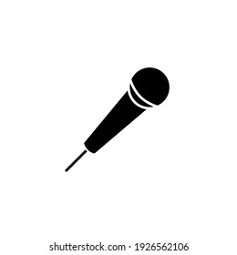 Microphone icon vector illustration logo template for many purpose. Isolated on white background.