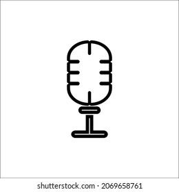 microphone icon vector illustration logo template for many purpose. Isolated on white background.