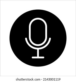 Microphone icon vector illustration logo template for many purpose. Isolated on white background.