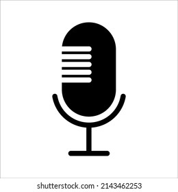 Mikrofon-Symbol Vektorgrafik-Logo-Vorlage für viele Zwecke. Einzeln auf weißem Hintergrund.