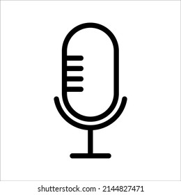 Microphone icon vector illustration logo template for many purpose. Isolated on white background.