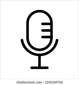 Microphone icon vector illustration logo template for many purpose. Isolated on white background.
