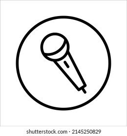 Mikrofon-Symbol Vektorgrafik-Logo-Vorlage für viele Zwecke. Einzeln auf weißem Hintergrund.