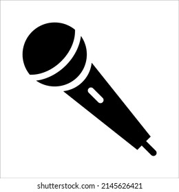 Microphone icon vector illustration logo template for many purpose. Isolated on white background.
