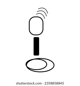 Microphone icon vector illustration logo template for many purpose. Isolated on white background.