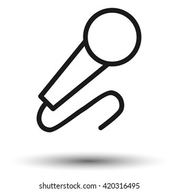 Microphone icon. Microphone vector illustration. Logo of microphone.