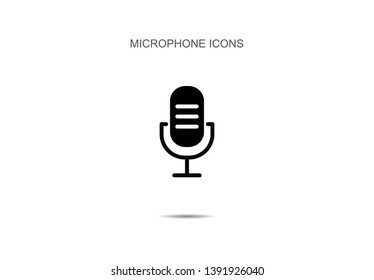Microphone icon vector illustration on background