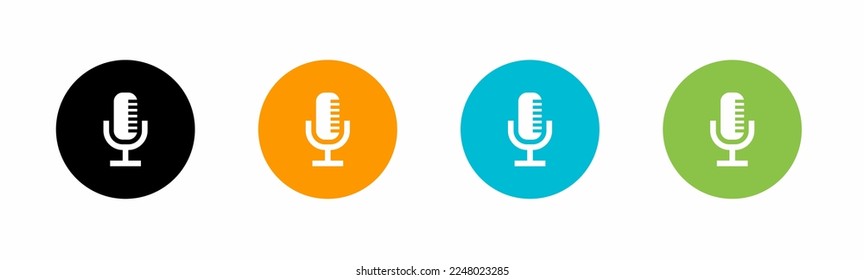Microphone icon vector illustration. Stock vector.