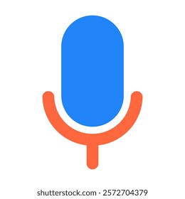 microphone icon vector illustration style