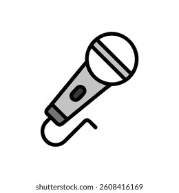 microphone icon vector illustration style