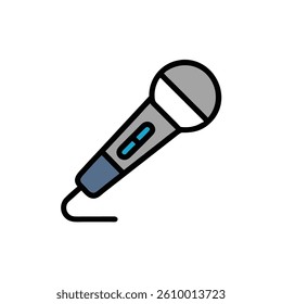 microphone icon vector illustration style