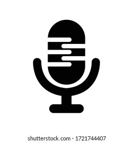 Símbolo de ilustración vectorial de icono de micrófono