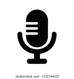Símbolo de ilustración vectorial de icono de micrófono