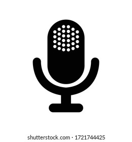 Símbolo de ilustración vectorial de icono de micrófono