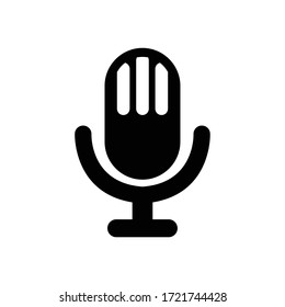 Símbolo de ilustración vectorial de icono de micrófono