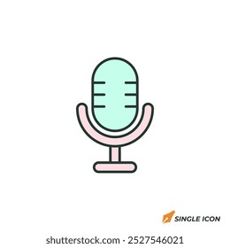 microphone icon vector illustration. microphone symbol isolated on white background