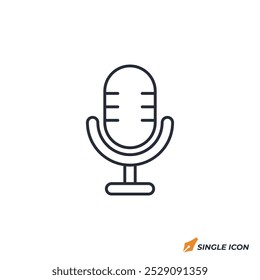 microphone icon vector illustration. microphone symbol isolated on white background