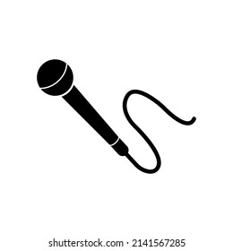 microphone icon vector. illustration template. simple flat shape