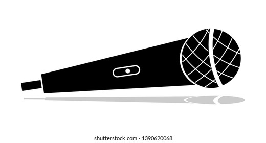 Microphone icon vector illustration.with a white background. vector illustration