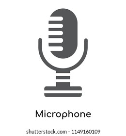 Microphone icon vector isolated on white background for your web and mobile app design, Microphone logo concept