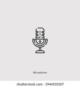 microphone icon vector isolated on white background