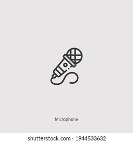 microphone icon vector isolated on white background