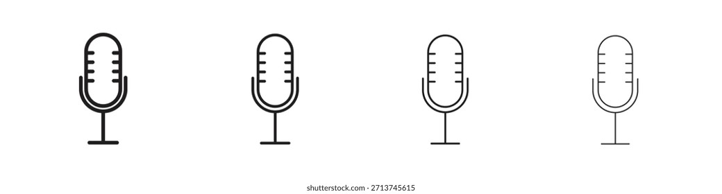 Microphone icon. Vector isolated pictograms.