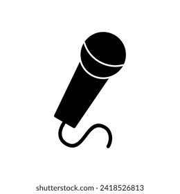 Mikrofon-Symbol-Vektorgrafik. Karaoke-Symbol-Vektorgrafik