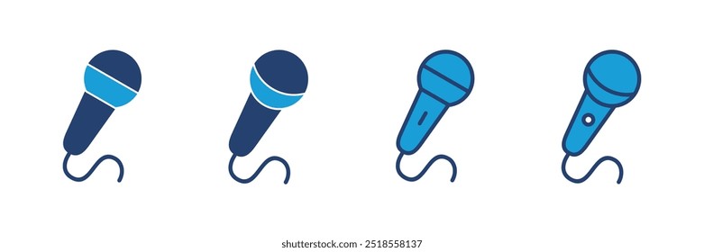 Vector de icono de micrófono. Vector de icono de karaoke