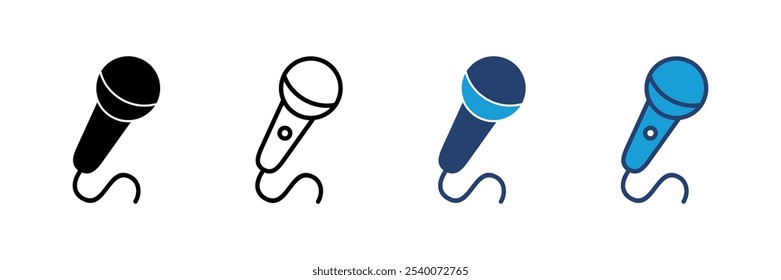 Vector de icono de micrófono. Vector de icono de karaoke