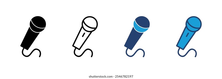 Mikrofonsymbol, Vektor. Karaoke-Symbolvektor