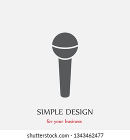 Microphone Icon vector.. Karaoke microphone icon. Broadcast mic sign .