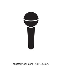 Microphone Icon vector.. Karaoke microphone icon. Broadcast mic sign .