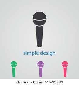 Microphone Icon vector.. Karaoke microphone icon. Broadcast mic sign .