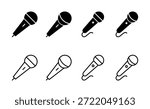 Microphone icon vector. karaoke sign and symbol