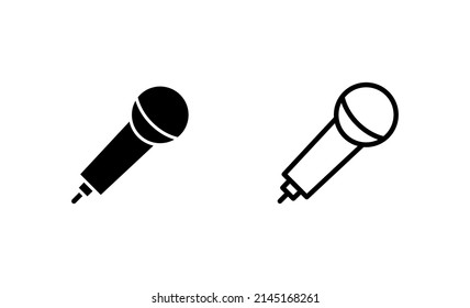 Vector de iconos de micrófono. símbolo de karaoke