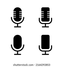 Microphone icon vector. karaoke sign and symbol