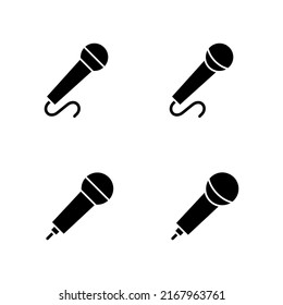 Microphone icon vector. karaoke sign and symbol