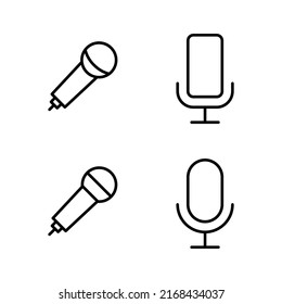 Microphone icon vector. karaoke sign and symbol