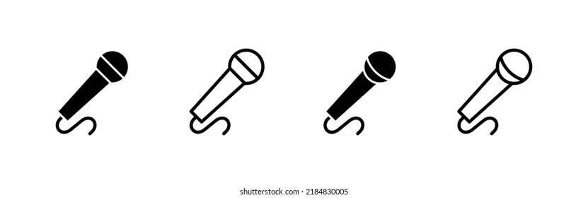 Microphone icon vector. karaoke sign and symbol
