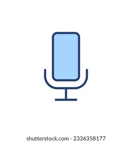 Mikrofon-Symbol-Vektorgrafik. Karaoke-Zeichen und -Symbol