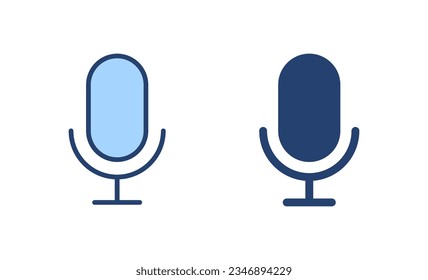 Vector de iconos de micrófono. símbolo de karaoke