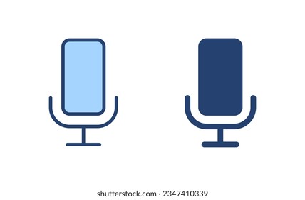 Vector de iconos de micrófono. símbolo de karaoke