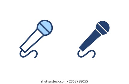 Vector de iconos de micrófono. símbolo de karaoke