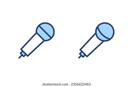 Vector de iconos de micrófono. símbolo de karaoke