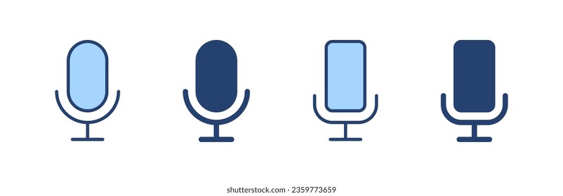 Microphone icon vector. karaoke sign and symbol